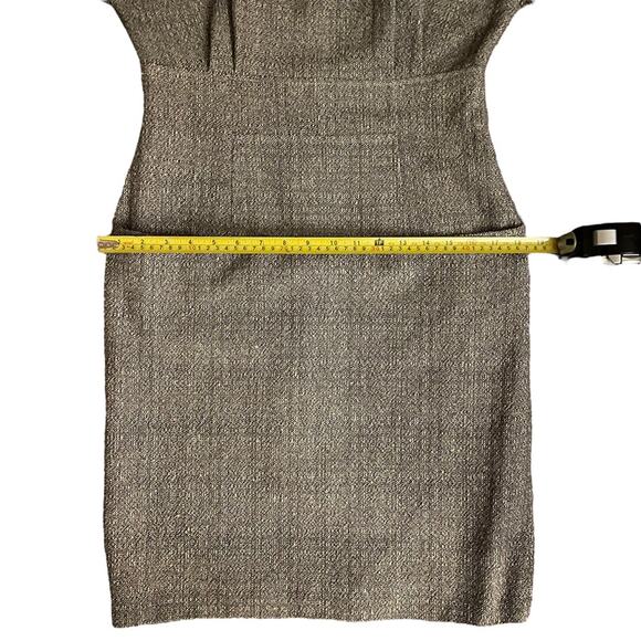 Lela Rose Gray Metallic Tweed Sheath Dress - Picture 10 of 11